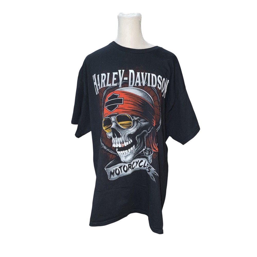 Harley-Davidson Wisconsin Oconomowoc Skull Graphic T-Shirt Black XL